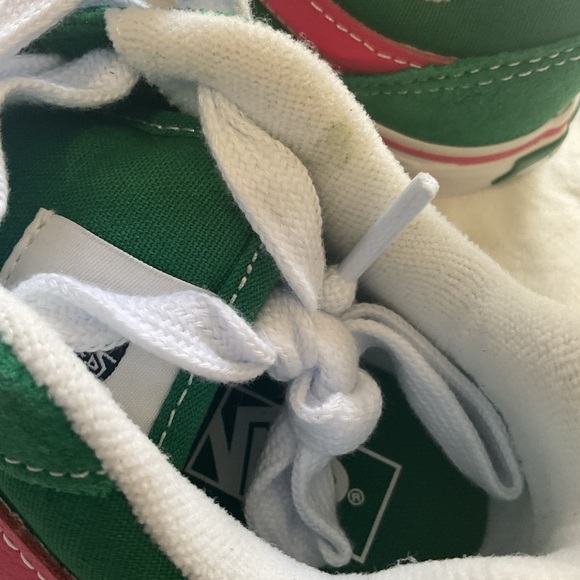 Vans Classic Green and White Sneakers - Picture 8 of 10